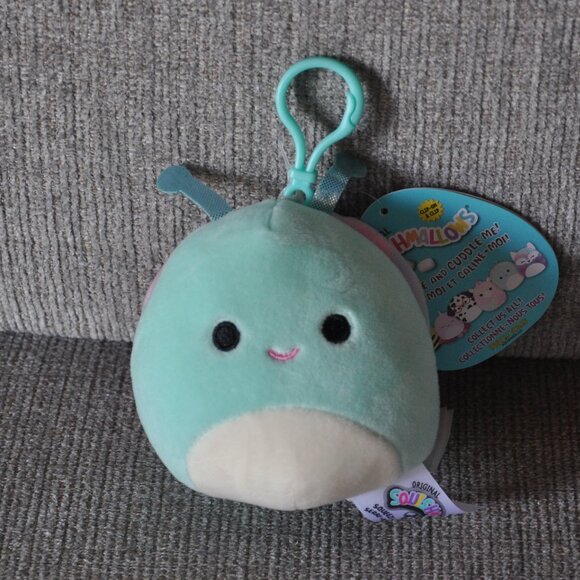 NEW With Tag 3.5" Clip Squishmallow Sid the Snail Tie Dye KellyToy Plush - Picture 1 of 6
